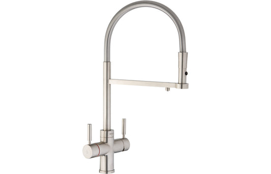 Abode 3 IN 1 Professional Monobloc Tap - Brushed Nickel